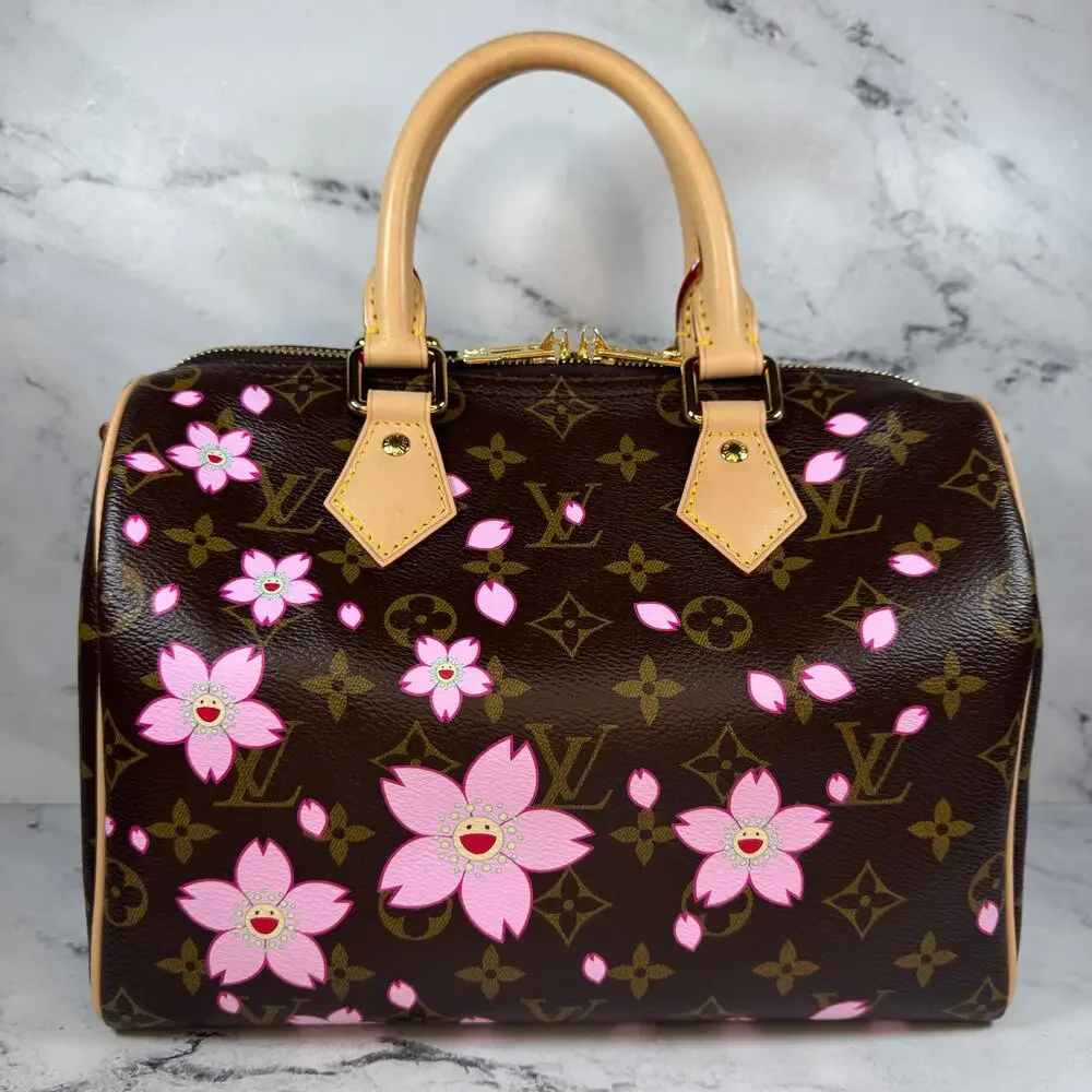Louis Vuitton Murakami Bag Cherry Blossom Speedy 25 LV X TM Monogram Bandouliere